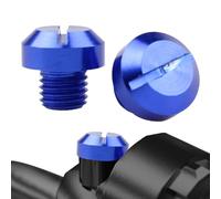 Vis de rétroviseur de moto, 2 trous en aluminium - Vis à tête filetée - Peuvent être installées. Retirez le rétroviseur et vis de capuchon de rétroviseur antirouille M10 x 1,25, noir/bleu