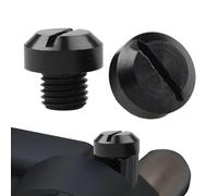 Vis de rétroviseur de moto, 2 trous en aluminium - Vis à tête filetée - Peuvent être installées. Retirez le rétroviseur et vis de capuchon de rétroviseur antirouille M10 x 1,25, noir/bleu