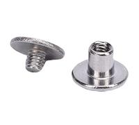 Vis de Rivets Décoratifs Vis de Rivet en Acier Inoxydable et Ensemble de Vis, 100 Paires 4x4x8,5 Mm pour L'artisanat en Cuir, avec une Installation Facile, Robuste pour Diverses