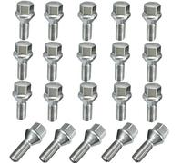 vis de roue de voiture Compatible Avec BMW Pour Série 3 E21 E30 E36 E46 E90 E91 E92 E93 1975-2012 20pcs 26mm M12x1.5 Vis De Roue Boulons De Roue Pneu Écrou De Pneu
