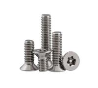 Vis De Sécurité À Six Lobes Torx En Acier Inoxydable 304 M3 M4 M5 M6 4 Mm 5 Mm 6 Mm 8 Mm À 50 Mm À Tête Fraisée Plate CSK(16mm,20Pcs M5)