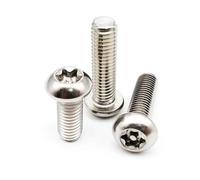 Vis de sécurité antivol à six lobes, tête ronde et bouton, en acier inoxydable 304 A2-70, références M2, M2.5, M3, M4, M5, M6 et M8.(25mm,10pcs M6)