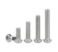 Vis de sécurité antivol et inviolable à tête ronde Torx à six pétales M2-M10 en acier inoxydable avec goupille(30mm,M3 (50pcs))