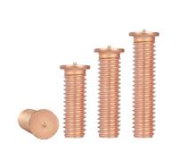 Vis de soudage en acier au carbone plaqué cuivre, 2 pièces/50 pièces, M3 M4 M5 M6 M8 M10, Point de soudure par points(45mm,10pcs M6)