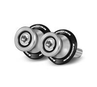 vis de Support de Bras oscillant de Moto pour S1000RR 15-24 M1000RR 23-24 Moto 8MM Bras Oscillant Diabolos Curseur Béquille Arrière Vis Protection Accessoires(M1000RR Silver)