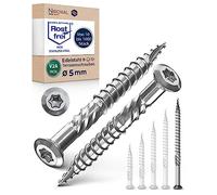 Vis de terrasse 5x80 acier inoxydable V2A Vis Torx 5mm d'épaisseur 100 vis à bois Torx 80mm de long vis en acier inoxydable durci bois