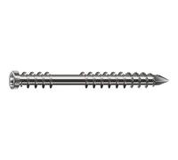 Vis de terrasse, filetage de fixation, tête cylindrique, T-STAR Plus, pointe CUT, en acier inoxydable A2