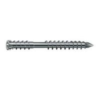 Vis inox A4 pour terrasse bois - double filet - 6 x 50 mm - 100 pièces SPAX