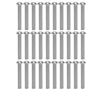 Vis de tête de bouton hexagonal A2 en acier inoxydable M10x1.5 Kit de jeu de filetage grossier 30pcs pour l'ingénierie automobile et les projets de bricolage des fixations (M10 * 70)