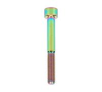 Vis de tige de guidon à vélo M6x50 mm à haute résistance Vis de vélo en alliage titane léger pour vélos de montagne Fixation et décoration des vélos de route (Brillant; 3x2,6 mm)