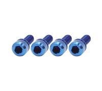 Vis de tige de guidon de vélo, boulon en titane avec rondelle M5 * 16/18/20mm, vis de tige de vélo, pièces de fixation de pince de tige de selle(4pcs Blue,M5x16mm)