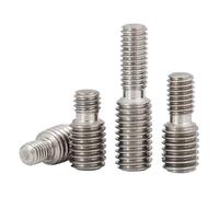 Vis de transfert à double tête, Boulon réducteur de filetage à Double tête en acier inoxydable 304, argent M3 M20, plusieurs tailles(M15x15to M12x15(2Pcs)