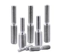 Vis de transfert à double tête, Vis de conversion réductrices à double extrémité en acier inoxydable 304 M3 M20, paquet assorti argent(50pcsM4x10-M5x10)