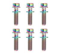 Vis de vélo Boulons Ensemble Montagne Guidon Tige Ti Alliage M5x18mm 6Pcs avec Rondelle pour Route Vélo Moto Automobile Voiture De Course (Coloré)