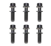 Vis de vélo Boulons Ensemble Montagne Guidon Tige Ti Alliage M5x18mm 6Pcs avec Rondelle pour Route Vélo Moto Automobile Voiture De Course (Noir)