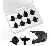 Vis de Visière de Casques de Moto,Vis de Rechange pour Casques de Moto,Accessoires pour Casque,Visière de Casque Clips,Accessoires Amovibles avec 1 Boîte en Plastique 8 Pièces Noir Tokaneit