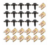 Vis de voiture Pour BMW Série 3 Pour E21 E30 E36 E46 E90 E91 E92 E93 Pour Série 8 Pour E31 Châssis De Voiture Garde-boue Corps De Pare-chocs Sous-plateau Rondelles Croisées Clips En U ( Color : 15 set