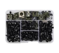 Vis D'écrou Moto Compatible Avec Benelli Pour Trk502x Pour Leoncino 500 Pour Tnt 125 177PCS Kit Boulons Carrosserie Carénage Moto Vis Écrou(Black)