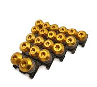 Vis D'écrou Moto Compatible Avec Yamaha Pour YZF-R1 R6 2005 2006 2007 2008 2009 2010 2011 2012 20pcs Moto Carénage Pour Custom Kit Vis Ecrous M6(Yellow)
