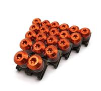 Vis D'écrou Moto Compatible Avec Yamaha Pour YZF-R1 R6 2005 2006 2007 2008 2009 2010 2011 2012 20pcs Moto Carénage Pour Custom Kit Vis Ecrous M6(Orange)