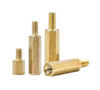 Vis d'espacement d'espacement en laiton hexagonal mâle femelle, écrou M2 M3 M4 M5 M6, vis d'espacement de pilier fileté(4mm,M2.5(Thread 5) 20pcs)