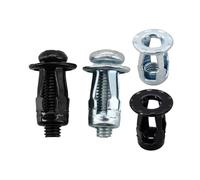 Vis d'expansion en acier au carbone M4 M5 M6 M8, jeu d'écrous à rivets, plaque d'immatriculation, pince de verrouillage du panneau, écrou, écrous métalliques forme pétale(Nut (15Pcs) Black,M4x20)