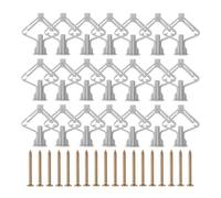 Vis d'expansion for plaques de plâtre, Tube en plastique, ancre à bascule, bouchons muraux, Kit fixation boulons creux for cloisons sèches, outil matériel(A3,20PCS (10sets))