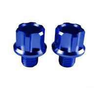 Vis d'obturation en aluminium CNC pour rétroviseur de moto avec filetage à gauche et à droite pour un ajustement sûr et une protection contre la saleté, l'eau et la poussière (bleu)