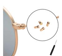 Vis dorées de rechange pour lunettes de soleil Ray-Ban Aviator RB3025 3025 (lot de 4), tournevis bonus (doré)