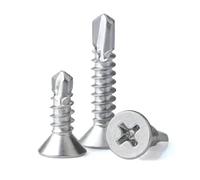 Vis en acier inoxydable, Lot de 30 vis autotaraudeuses à tête plate Phillips for fer M4,2 x (16-32) mm(M4.2x25mm)