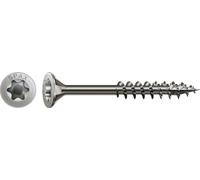 Vis en acier inoxydable SPAX, 5 x 80 mm, 80 pièces, filetage partiel, tête fraisée, T-STAR plus T20, 4CUT, acier inoxydable A2 - 4197000500806