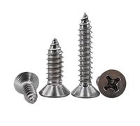 Vis en acier inoxydable, Vis autotaraudeuses à tête plate Phillips en acier inoxydable 304, lot de 5 100, M1.2-8 x 3-60 mm(35mm,M6 (10pcs))