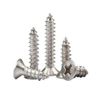 Vis en acier inoxydable, Vis autotaraudeuses Phillips à tête fraisée M1,2-M6 3-50 mm en acier inoxydable 304(4mm,M1.7 X 50pcs)