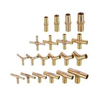 Vis en acier inoxydable, vis moletées, 1 pièce, raccord cannelé en laiton, coude droit, forme TYX, connecteur 2, 3 ou 4 voies for tube d'eau en cuivre 9