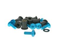 Vis en Aluminium Set Écrous M5 x 16 Bleu - Lot de 8