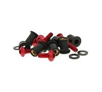 Vis en Aluminium Set Écrous M5 x 16 Rouge - Lot de 8