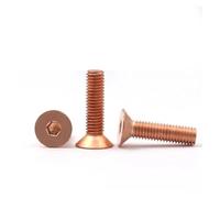 Vis en cuivre M3-M8 cuivre rouge tête fraisée vis hexagonale tête plate boulon à six pans creux vis à métaux (Color : Copper, Size : 6MM_M3 10PCS)