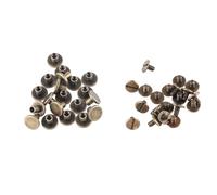 Vis en Laiton à Tête Plate, 6,5 mm, 20 Pièces, avec Écrous et Rivets pour Cuir
