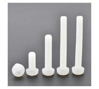 Vis en Nylon M2 .5 M3 M4 M5 M6 M8, vis à tête cylindrique Phillips en plastique noir et blanc, boulons isolés ronds croisés L = 4~20mm(White,M3X12(50pcs))