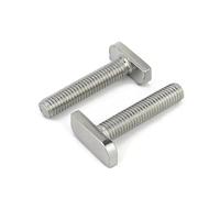 Vis en T, vis en T en acier inoxydable 304, boulon en T, vis à tête carrée, type tête 23 (couleur: argent, taille: 5 pièces M8 x 35)(5pcs M8X35)
