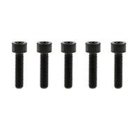 Vis en titane for vélo M5x10 12 16 18 20 25 30 35 40 45 50 55 60 mm, tête carrée, pas de vis hexagonale creuse, 0,8 mm, lot de 5(Black,M5x20mm)