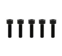 Vis en titane for vélo M5x10 12 16 18 20 25 30 35 40 45 50 55 60 mm, tête carrée, pas de vis hexagonale creuse, 0,8 mm, lot de 5(Black,M5x18mm)