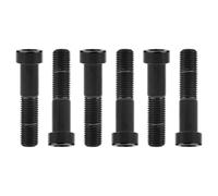 Vis en titane for vélo M7x20/25/30/32/35/40/43/45/50 mm à tête carrée et six pans creux, lot de 6(Black,M7x25mm)