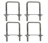 Vis en U carrées M8 millimètre, 50 x 90, diamètre intérieur 50 mm, boulons en U en acier inoxydable, avec écrou, plaque de cadre, vis à étrier en U pour fixation de tube (M8-50 x 90)