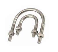 Vis en U en acier inoxydable 304, cerceau à cheval, boulon en U, collier de serrage for tuyau M6/M8/M10/M12 pour Fixation Tuyauterie(M6x51x71-2set)