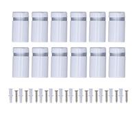 Vis Entretoise Inox 12Pcs, 12x20mm, Fixation Murale pour Signalétique, Supports Publicitaires - Résistante et Anticorrosion, Installation Facile pour Bureaux et Magasins