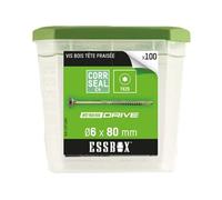 Vis ESSBOX à bois - Ø6 mm x 80 mm - Boite de 100 - EX-1371281