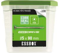100 vis bois ESSDRIVE - Corrseal C4 - empreinte TX - Ø5x90mm - SCELL-IT - EX-1371201