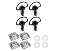 Vis Et Boulons pour Moto pour Ducati 749 916 996 998 999, Boulons De Carénage De 17 Mm Fixations À Anneau en D Boulons Rivet À Quart De Tour Kit de Boulons de Carénage de Motos(Noir,4 pièces)