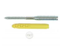 Vis et cheville - pour pose de menuiserie PVC sur maçonnerie - 6 x 100 mm - TOP-ROC ING FIXATIONS